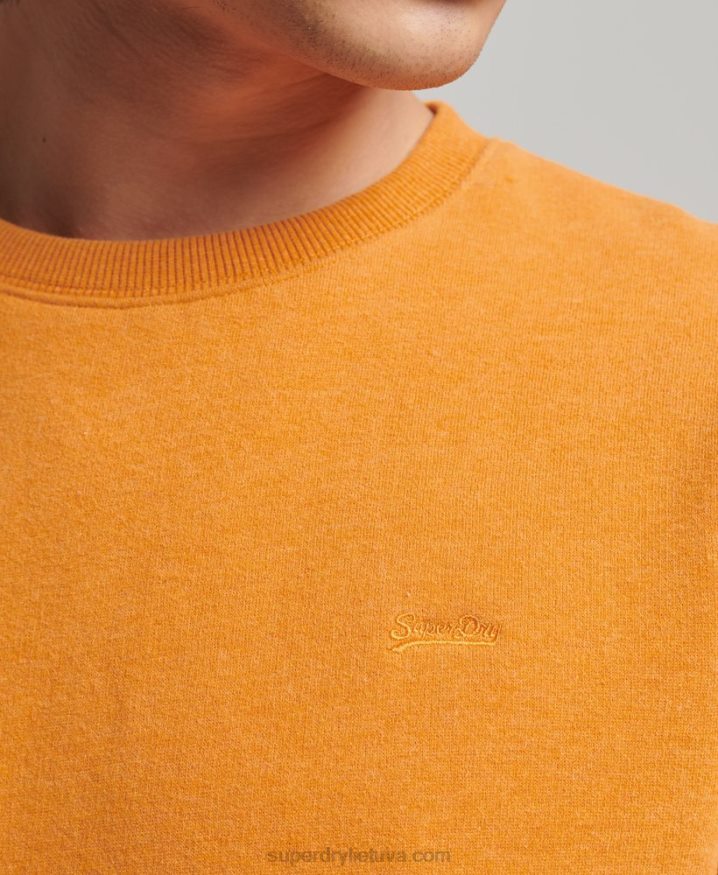 Superdry Organic Cotton Vintage Logo Crew Sweatshirt Yellow Men