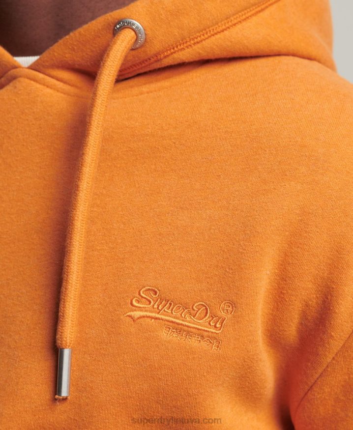 Superdry Organic Cotton Vintage Logo Embroidered Hoodie Yellow Men