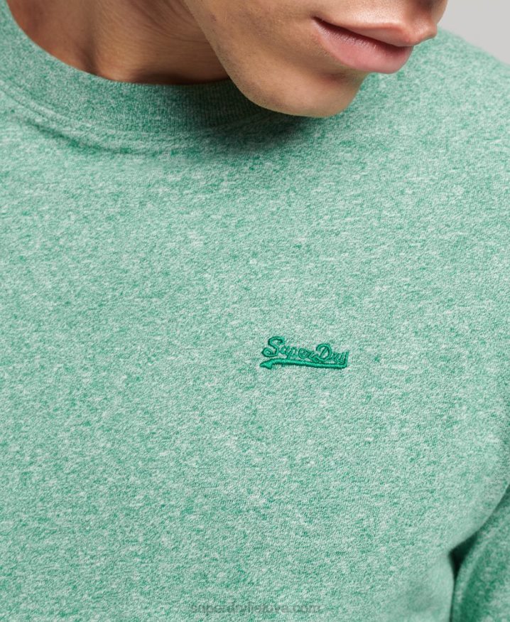 Superdry Organic Cotton Vintage Logo Embroidered Top Green Men