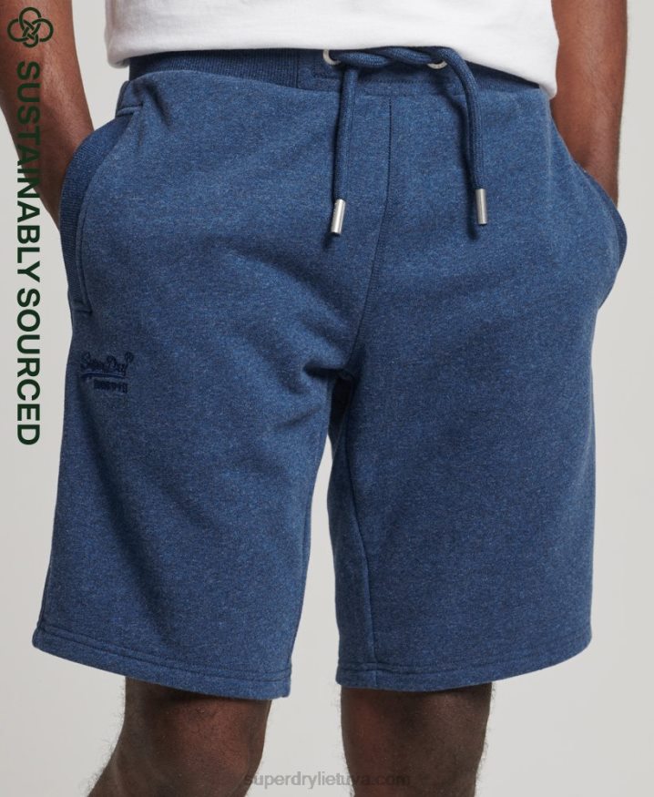 Superdry Organic Cotton Vintage Logo Jersey Shorts Blue Men