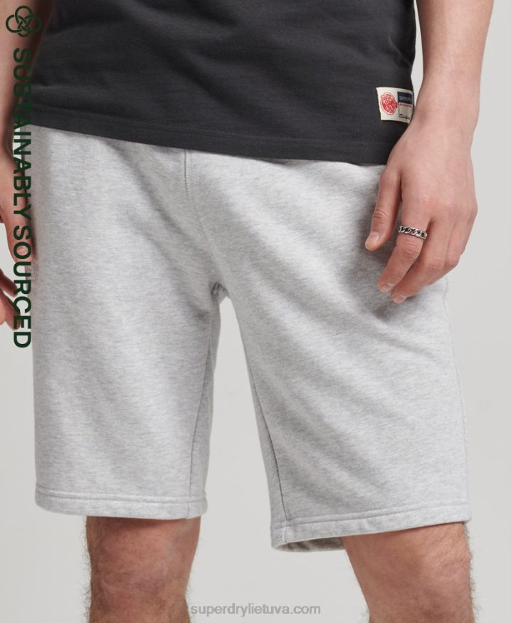 Superdry Organic Cotton Vintage Logo Jersey Shorts Light Grey Men