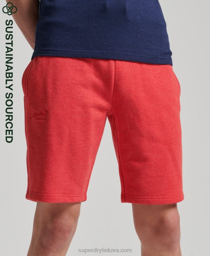 Superdry Organic Cotton Vintage Logo Jersey Shorts Red Men