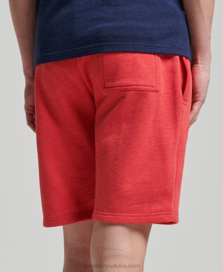 Superdry Organic Cotton Vintage Logo Jersey Shorts Red Men