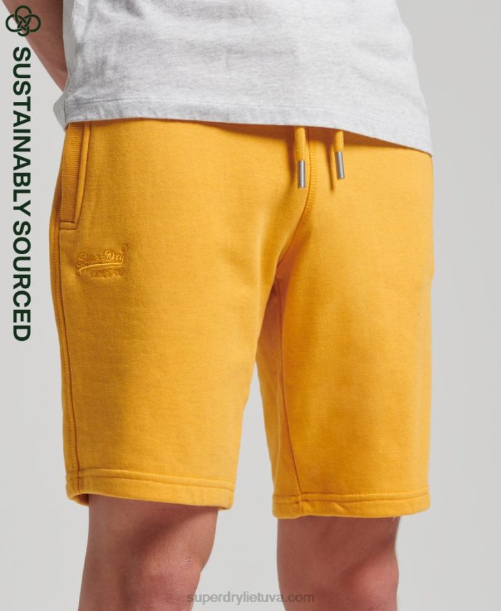 Superdry Organic Cotton Vintage Logo Jersey Shorts Yellow Men