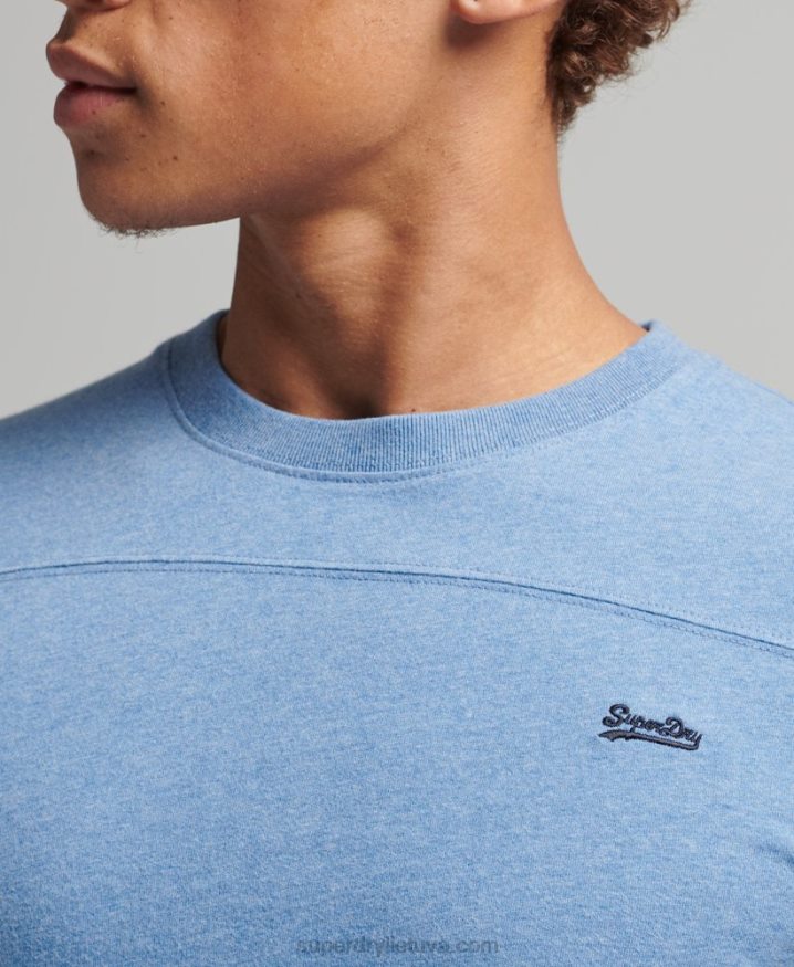 Superdry Organic Cotton Vintage Logo Quarterback Top Blue Men