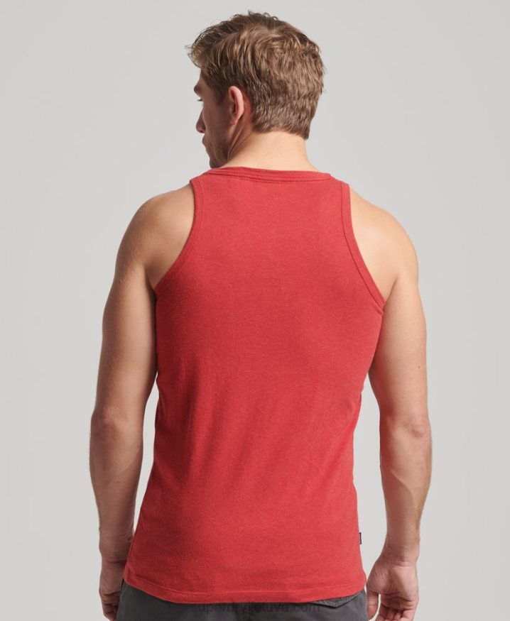 Superdry Organic Cotton Vintage Logo Vest Top Red Men