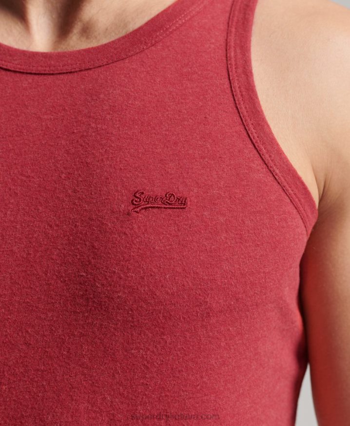 Superdry Organic Cotton Vintage Logo Vest Top Red Men