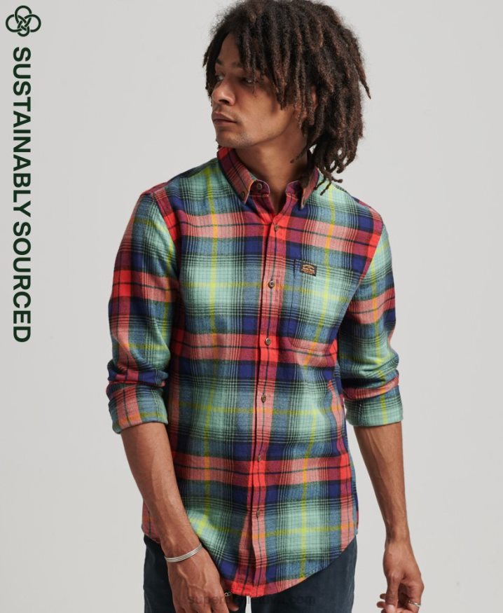 Superdry Organic Cotton Vintage Lumberjack Shirt Green Men