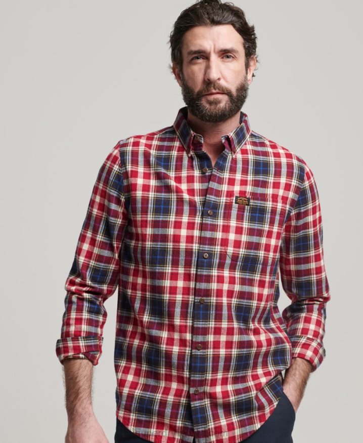 Superdry Organic Cotton Vintage Lumberjack Shirt Red Men