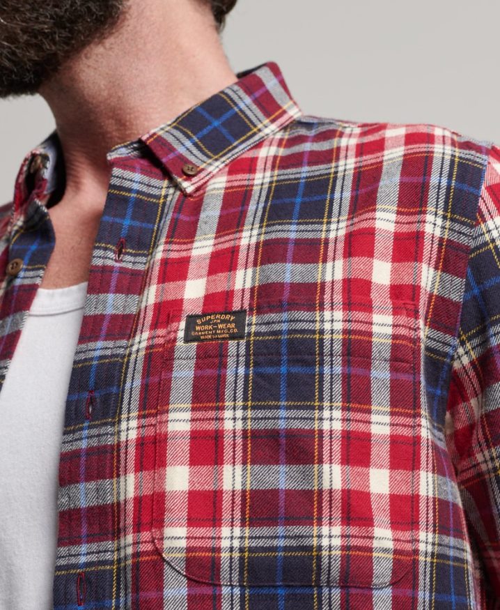 Superdry Organic Cotton Vintage Lumberjack Shirt Red Men