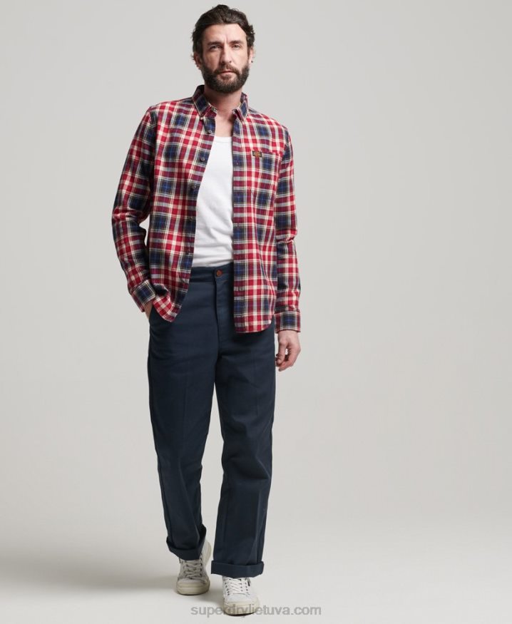 Superdry Organic Cotton Vintage Lumberjack Shirt Red Men