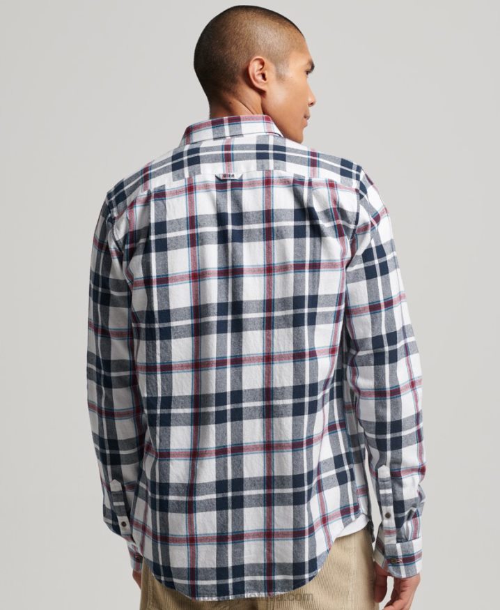 Superdry Organic Cotton Vintage Lumberjack Shirt White Men