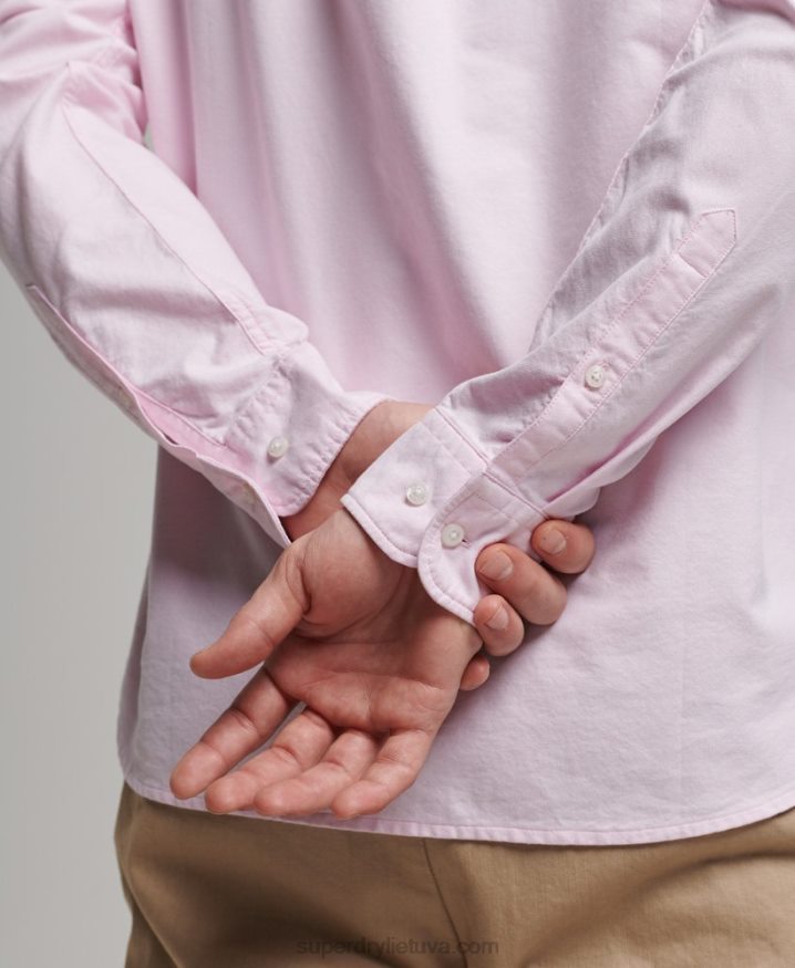 Superdry Organic Cotton Vintage Oxford Shirt Pink Men