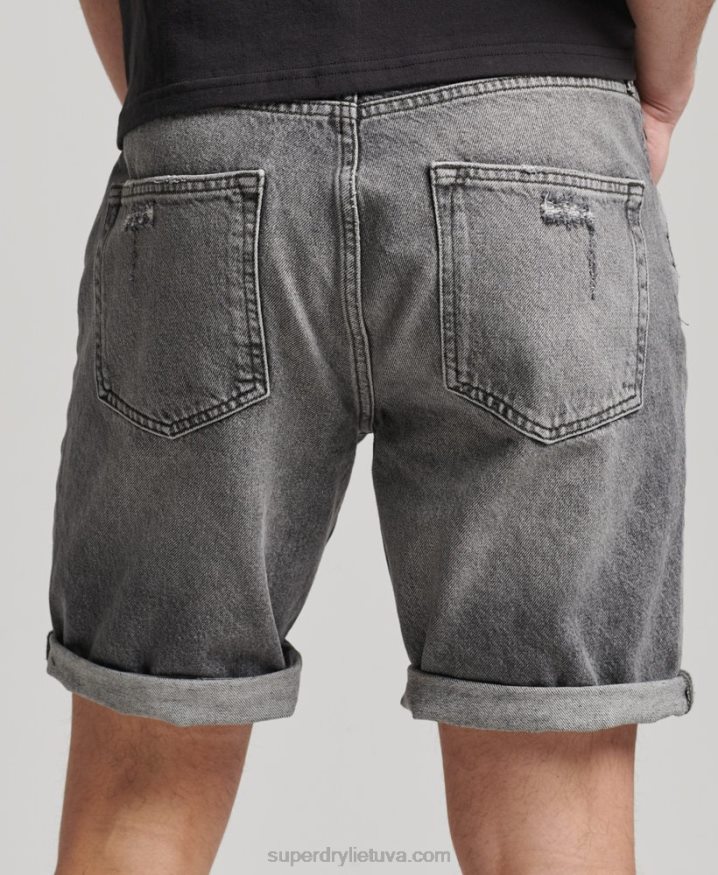 Superdry Organic Cotton Vintage Straight Short Grey Men