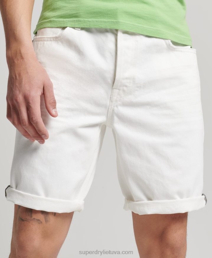 Superdry Organic Cotton Vintage Straight Short White Men