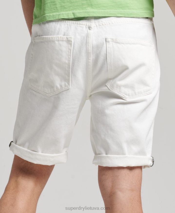 Superdry Organic Cotton Vintage Straight Short White Men