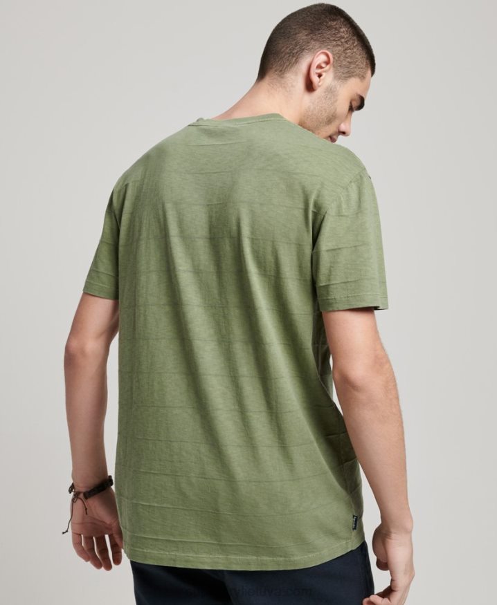 Superdry Organic Cotton Vintage Texture T-Shirt Khaki Men