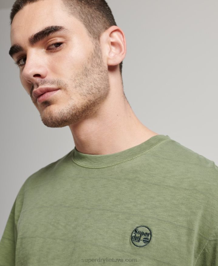 Superdry Organic Cotton Vintage Texture T-Shirt Khaki Men