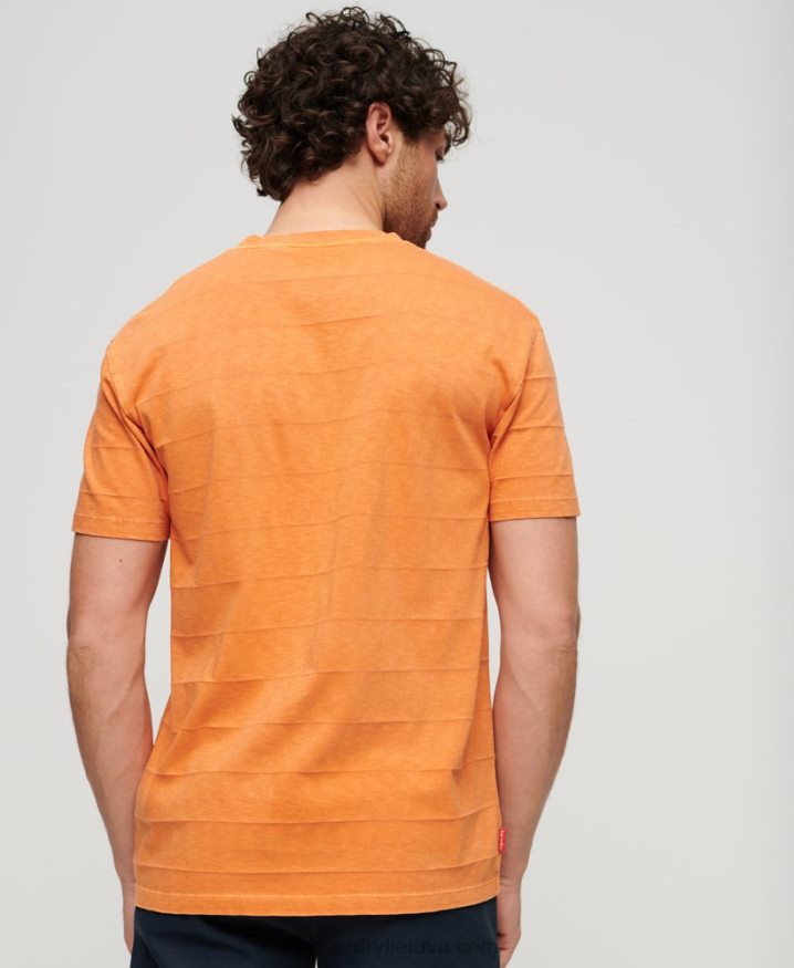 Superdry Organic Cotton Vintage Texture T-Shirt Orange Men