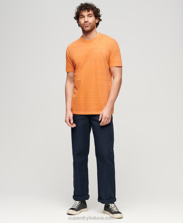 Superdry Organic Cotton Vintage Texture T-Shirt Orange Men