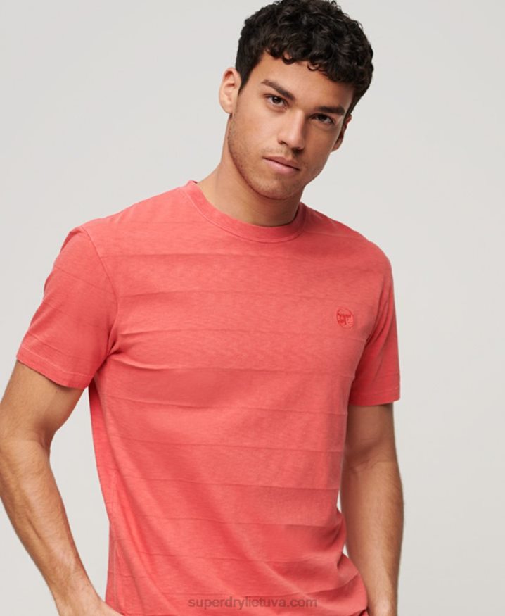 Superdry Organic Cotton Vintage Texture T-Shirt Pink Men