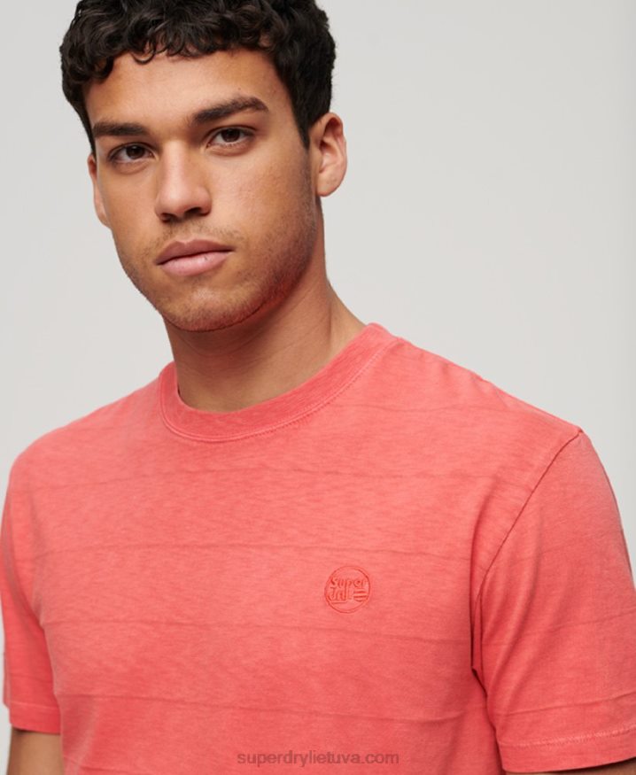 Superdry Organic Cotton Vintage Texture T-Shirt Pink Men