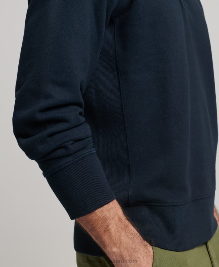 Superdry Overdyed Rugby Sweatshirt Navy Men