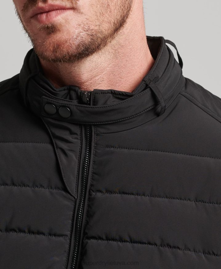 Superdry Padded Harrington Jacket Black Men