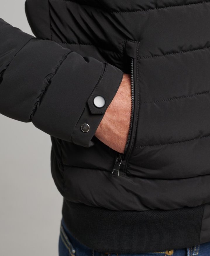 Superdry Padded Harrington Jacket Black Men