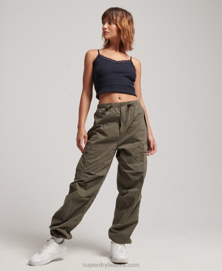 Superdry Parachute Grip Pants Green Women