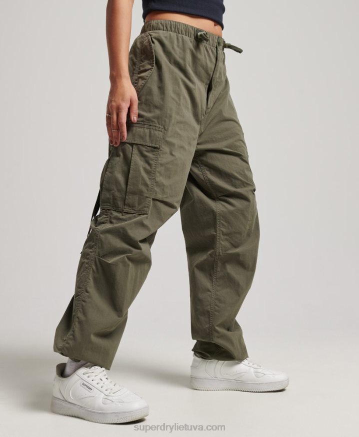 Superdry Parachute Grip Pants Green Women