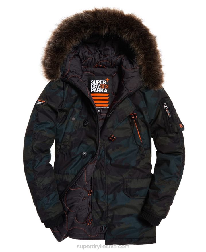 Superdry Parka Jacket Green Men