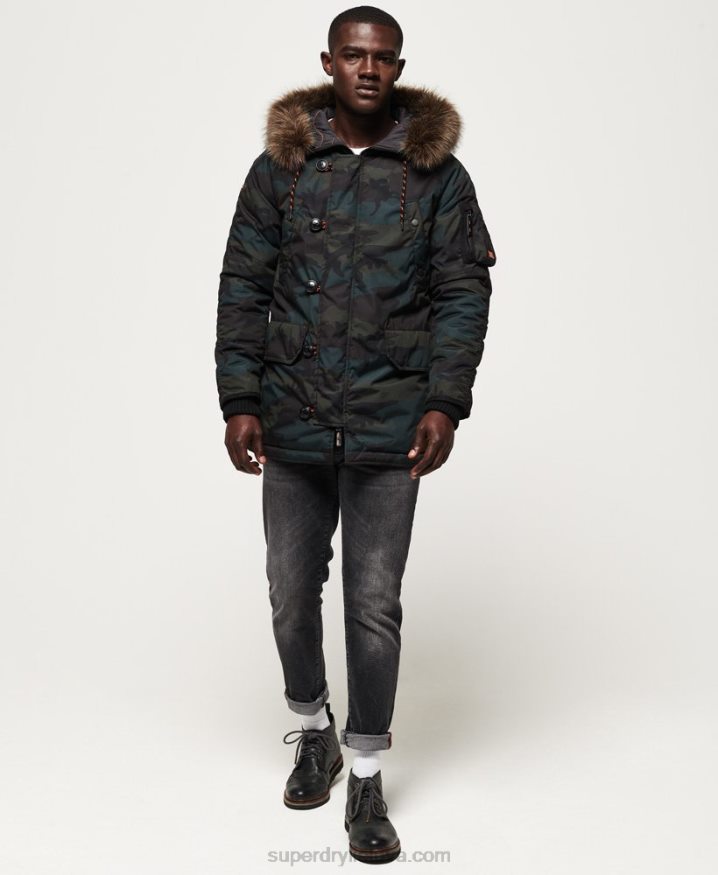 Superdry Parka Jacket Green Men