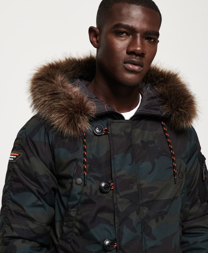 Superdry Parka Jacket Green Men