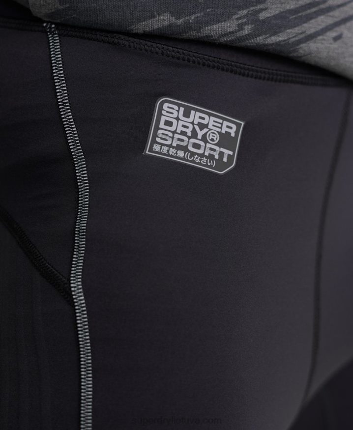 Superdry Performance Flock Compression Legging Black Men