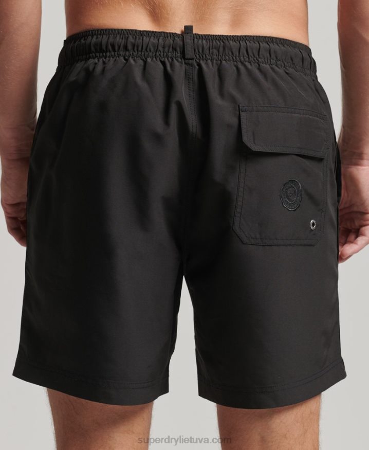 Superdry Polo Recycled Swim Shorts Dark Grey Men