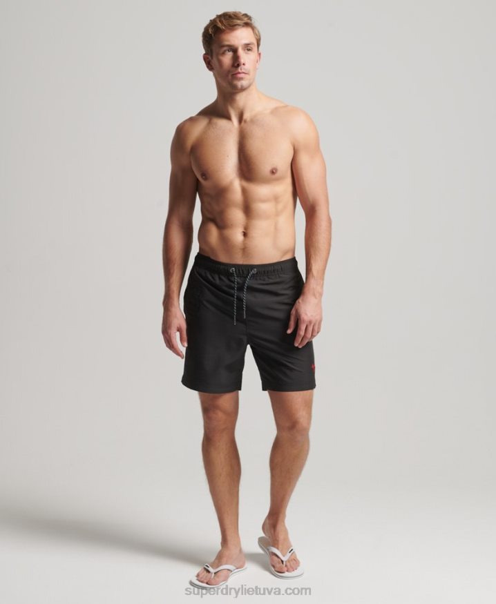 Superdry Polo Recycled Swim Shorts Dark Grey Men