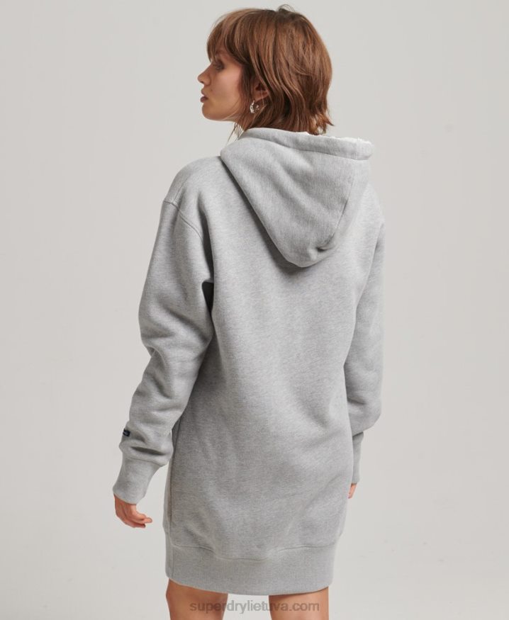 Superdry Pride in Craft Hoodie Dress Grey Women