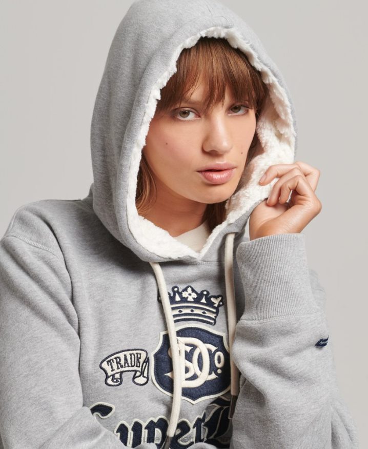 Superdry Pride in Craft Hoodie Dress Grey Women