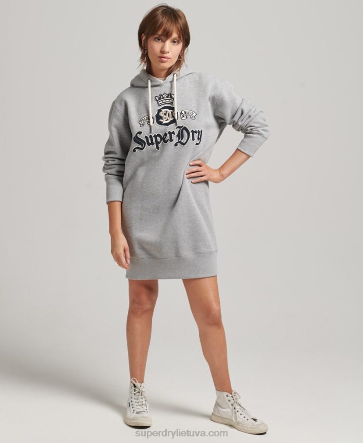 Superdry Pride in Craft Hoodie Dress Grey Women