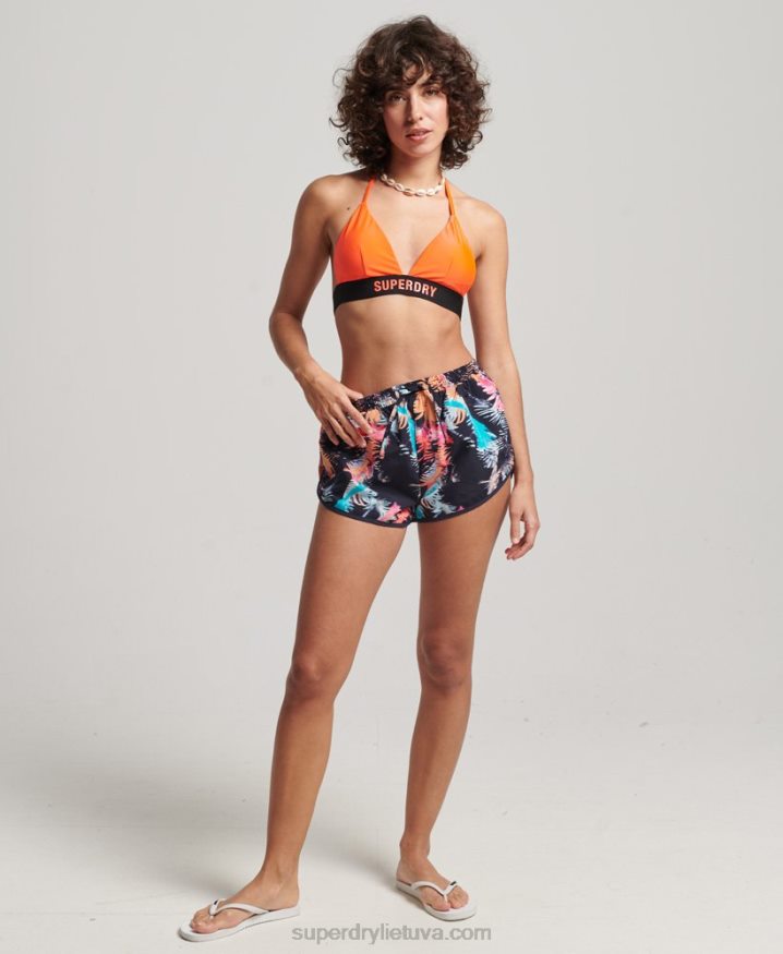 Superdry Printed Beach Shorts Blue Women