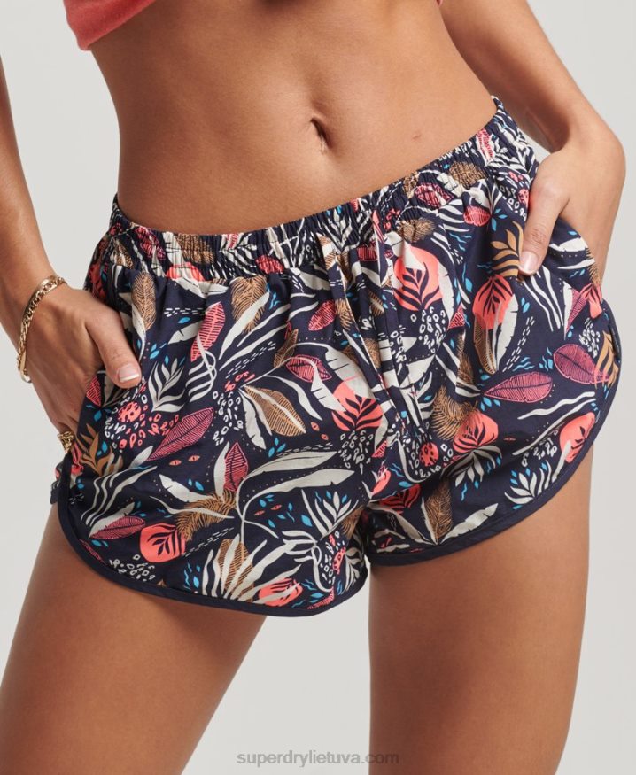 Superdry Printed Beach Shorts Navy Women