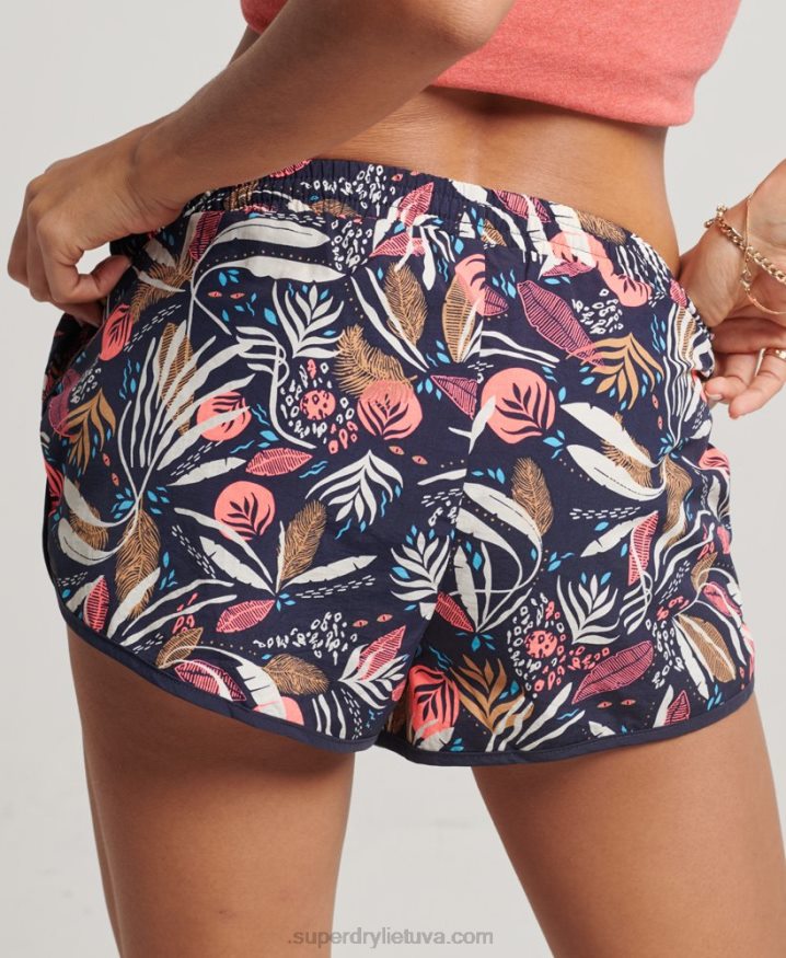 Superdry Printed Beach Shorts Navy Women