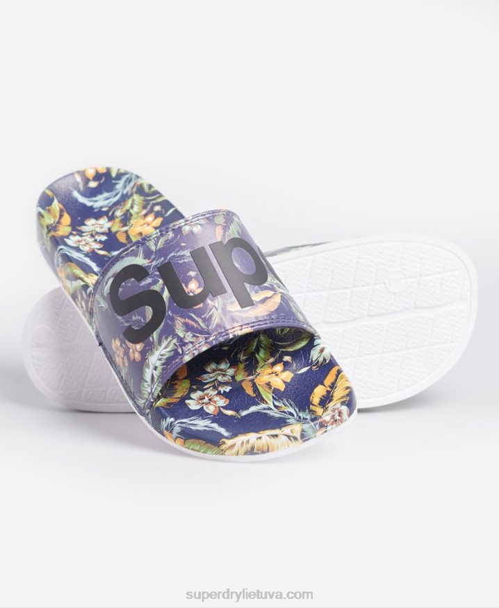 Superdry Printed Pool Sliders Multi Men