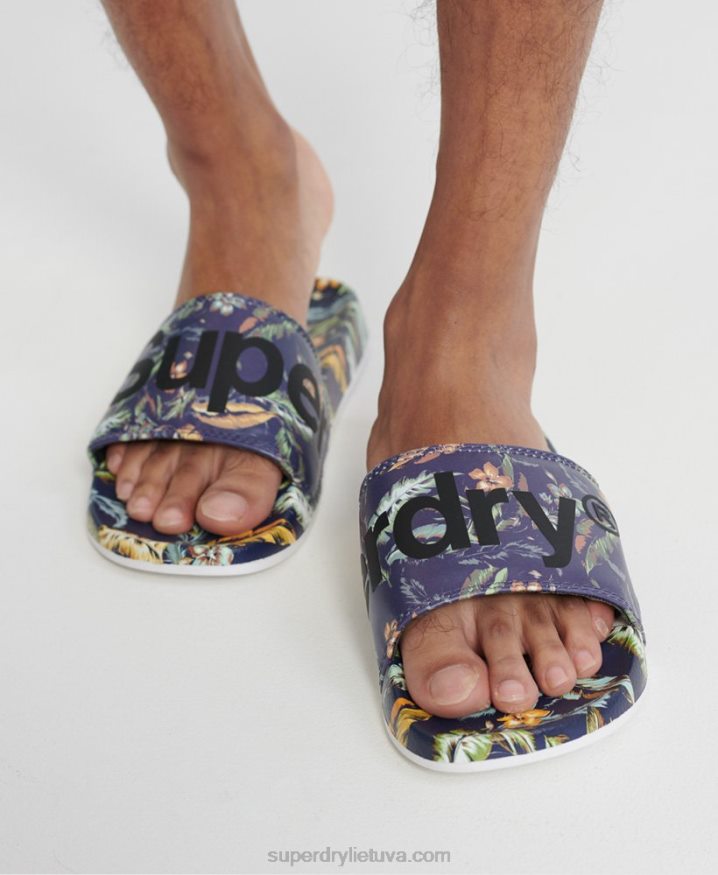 Superdry Printed Pool Sliders Multi Men