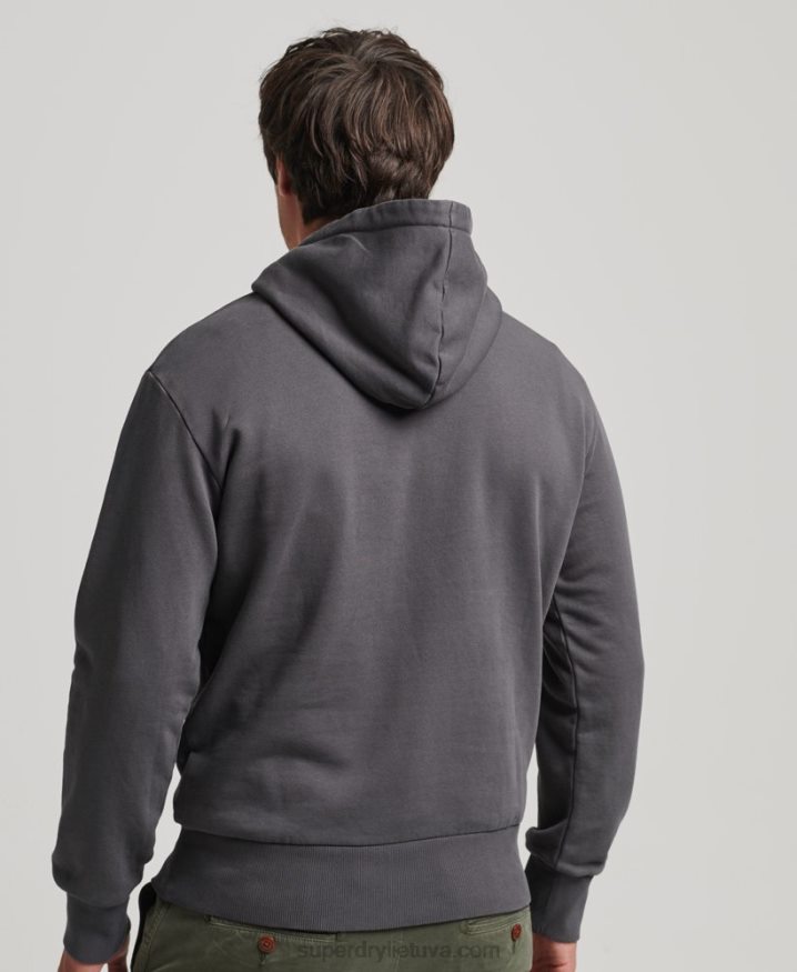 Superdry Psych Rock Hoodie Dark Grey Men