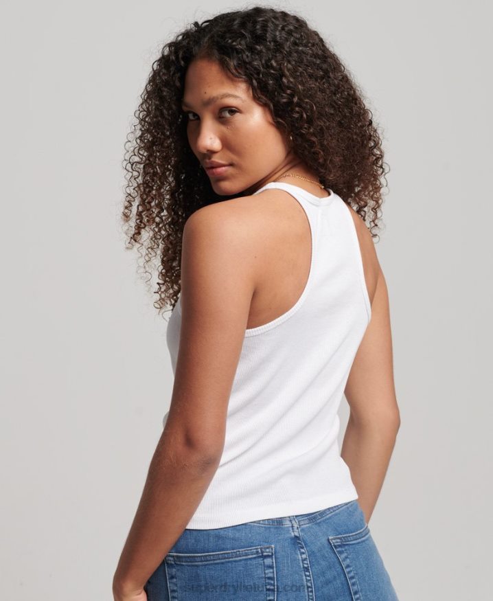 Superdry Racer Vest Top White Women