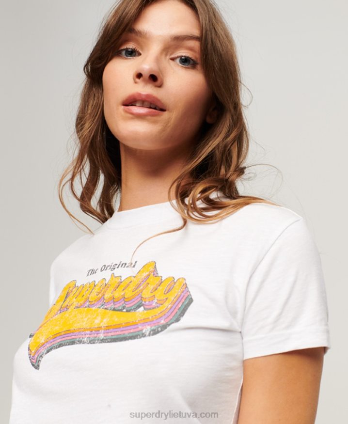 Superdry Rainbow 90s T-Shirt White Women