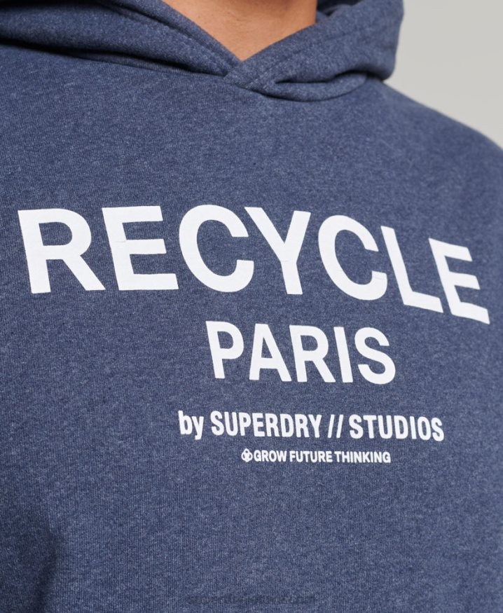 Superdry Recycled City Hoodie Blue Men