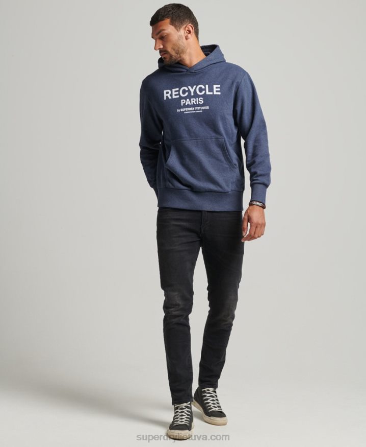 Superdry Recycled City Hoodie Blue Men